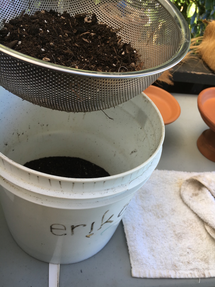 homemade compost sifter